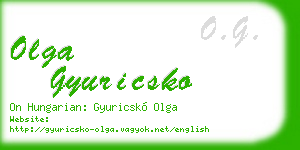 olga gyuricsko business card